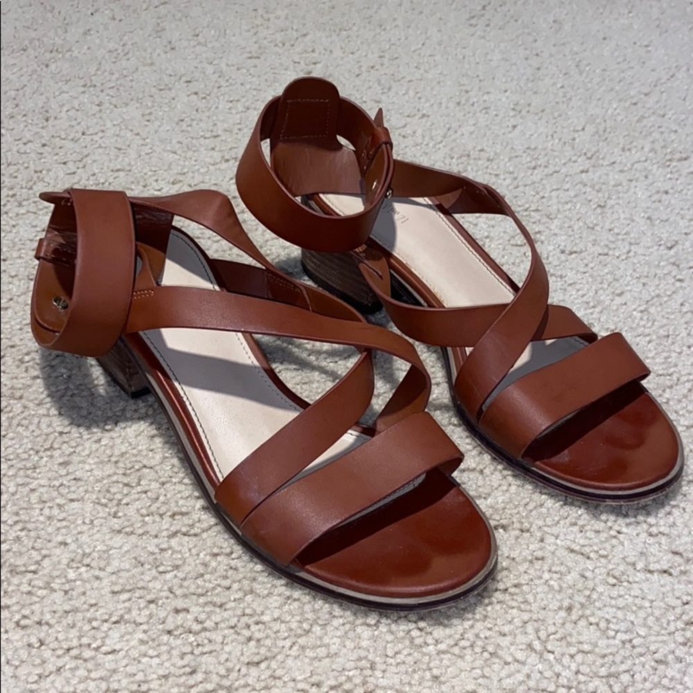 Brown strappy sandals